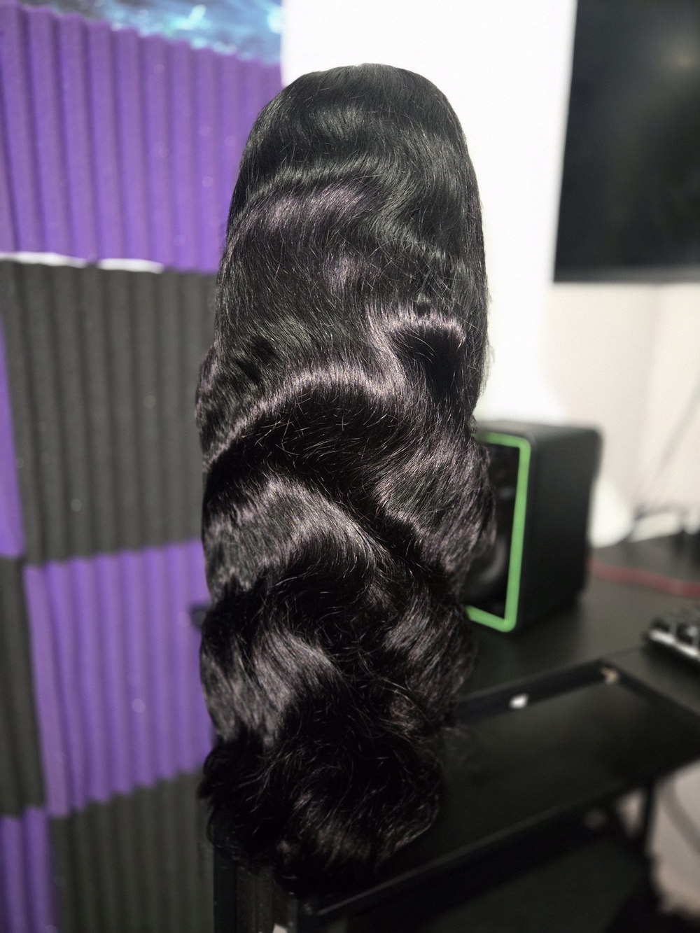 13x6 Frontal Lace Human Hair #1B ,24inch